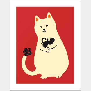 Happy go Lucky Cat 1 Selfie Posters and Art